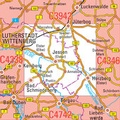 Cover: C4342 J&uuml;terbog Topgraphische Karte 1 : 100 000 - Landesamt f&uuml;r Vermessung und Geoinformation Sachsen-Anhalt (LVermGeo)