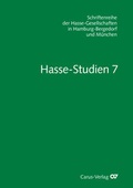 Cover: Hasse-Studien 7 - Carus-Verlag