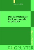 Abbildung von: Das internationale Zivilprozessrecht in der ZPO - De Gruyter