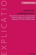 Cover: Kanon und Literaturstudium - Brill Deutschland