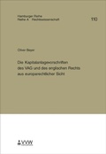 Cover: Die Kapitalanlagevorschriften des VAG und des englischen Rechts aus europarechtlicher Sicht - VVW Verlag Versicherungswirtschaft