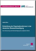 Cover: Entwicklung der Organisationsformen in der deutschen Abwasserbeseitigung - Kassel University Press