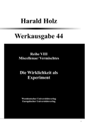 Cover: Bd. 44 Miscellenae/Vermischtes - Bochumer Universit&auml;tsverlag Westdeutscher Universit&auml;tsverlag