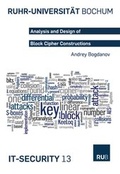 Cover: Analysis and Design of Block Cipher Constructions - Bochumer Universit&auml;tsverlag Westdeutscher Universit&auml;tsverlag
