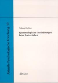 Abbildung von: Epistemologische Einschätzungen beim Textverstehen - Pabst Science Publishers