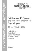 Cover: Beitr&auml;ge zur 48. Tagung experimentell arbeitender Psychologen - Pabst Science Publishers