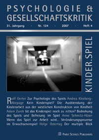 Enlarge image Cover: Kinder.Spiel - Pabst Science Publishers