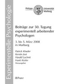 Cover: Beitr&auml;ge zur 50. Tagung experimentell arbeitender Psychologen - Pabst Science Publishers