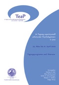 Cover: 51. Tagung experimentell arbeitender Psycholog/innen in Jena - Pabst Science Publishers