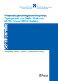 Cover: Wirtschaftspsychologie und Innovation - Pabst Science Publishers