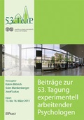 Cover: Beitr&auml;ge zur 53. Tagung experimentell arbeitender Psychologen - Pabst Science Publishers
