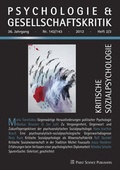 Cover: Kritische Sozialpsychologie - Pabst Science Publishers