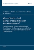Cover: Wie effektiv sind Bonusprogramme der Krankenkassen? - Pabst Science Publishers