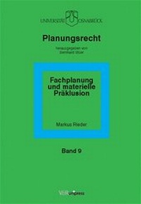 Abbildung von: Fachplanung und materielle Präklusion - V&R unipress