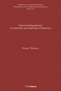 Abbildung von: Sachverständigenbeweis im deutschen und englischen Zivilprozess - V&R unipress