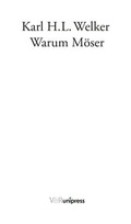 Cover: Warum M&ouml;ser - V&R unipress