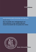 Cover: Der Grundsatz der Verf&uuml;gbarkeit von Informationen in der strafrechtlichen Zusammenarbeit der Europ&auml;ischen Union - V&R unipress
