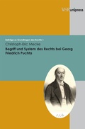 Cover: Begriff und System des Rechts bei Georg Friedrich Puchta - V&R unipress