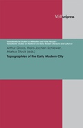 Cover: Topographies of the Early Modern City - V&R unipress