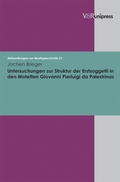 Cover: Untersuchungen zur Struktur der Erstsoggetti in den Motetten Giovanni Pierluigi da Palestrinas - V&R unipress