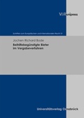 Cover: Beihilfebeg&uuml;nstigte Bieter im Vergabeverfahren - V&R unipress