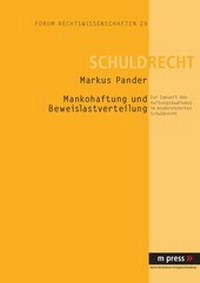 Bild: Mankohaftung und Beweislastverteilung - Peter Lang Verlag
