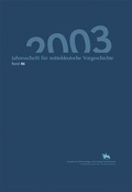 Cover: Jahresschrift f&uuml;r mitteldeutsche Vorgeschichte / Jahresschrift f&uuml;r mitteldeutsche Vorgeschichte 86 (2003) - Landesamt f. Denkmalpflege u. Arch&auml;ologie Sachsen-Anhalt