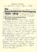 Cover: Die Demokratische Vereinigung 1945-1946 - Universit&auml;tsstadt T&uuml;bingen - Stadtmuseum