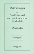 Cover: Mitteilungen der Geschichts- und Altertumsforschenden Gesellschaft des Osterlandes / Mitteilungen der Geschichts- und Altertumsforschenden Gesellschaft des Osterlandes - E. Reinhold Verlag