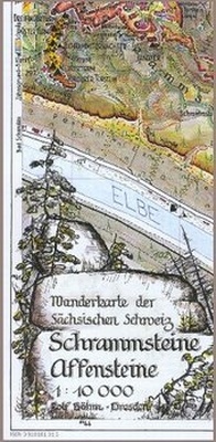 Abbildung von: Schrammsteine - Affensteine 1:10000 - Kartographischer Vlg Böhm