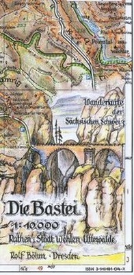 Abbildung von: Die Bastei 1:10000 - Kartographischer Vlg Böhm