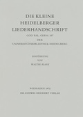 Cover: Die kleine Heidelberger Liederhandschrift - Reichert Verlag