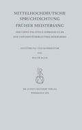 Cover: Mittelhochdeutsche Spruchdichtung - Fr&uuml;her Meistersang - Reichert Verlag