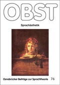 Cover: Sprach&auml;sthetik - Redaktion Obst