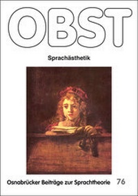 Enlarge image Cover: Sprachästhetik - Redaktion Obst