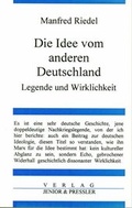 Cover: Die Idee vom anderen Deutschland - Verlag Winfried Jenior