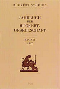 Enlarge image Cover: Jahrbuch der Rückert Gesellschaft - Ergon