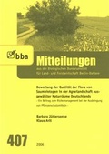 Cover: Bewertung der Qualit&auml;t der Flora von Saumbiotopen in der Agrarlandschaft ausgew&auml;hlter Naturr&auml;ume Deutschlands - Bundesforschungsinstitut f&uuml;r Kulturpflanzen (JKI)