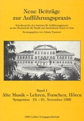 Cover: Alte Musik - Lehren, Forschen, H&ouml;ren - ConBrio