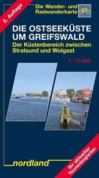 Abbildung von: Die Ostseeküste um Greifswald, Der Küstenbereich zwischen Stralsund und Wolgast - Nordland-Kartenvlg