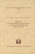 Cover: Bibliographie zur Namenforschung, Mundartforschung und historischen Sprachwissenschaft Bayerisch-Schwabens - V&ouml;gel, E