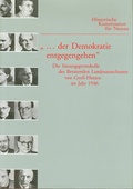 Cover: ... der Demokratie entgegengehen - Historische Kommission f&uuml;r Nassau