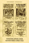 Cover: Verzeichnis der Adam-Ries-Drucke - Adam-Ries-Bund