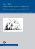 Cover: Waldstruktur und Wachstum - Universit&auml;tsverlag G&ouml;ttingen
