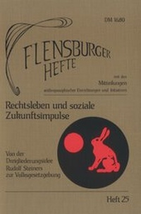 Abbildung von: Rechtsleben und soziale Zukunftsimpulse - Flensburger Hefte