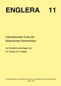 Cover: Internationaler Code der Botanischen Nomenklatur - Freie Universit&auml;t Bln Botanischer Garten