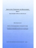 Cover: Innovationsorientierte Anreizsysteme - Institut f. angew. Innovationsforsch.