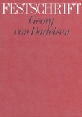 Cover: Georg von Dadelsen zum 60. Geburtstag - Carus-Verlag