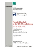 Cover: Prozesssicherheit in der Blechbearbeitung 2. Kolloquium - Wissenschaftliche Scripten