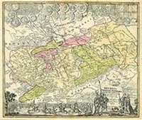 Abbildung von: Historische Karte: Burgen-, Ritter- und Klosterkarte Thüringen und Sachsen 1000-1400. Tab. II - 1732 (Plano) - Verlag Rockstuhl